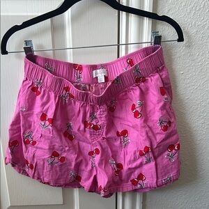 Colsie Pink Cherry Print Women's Intimate Shorts